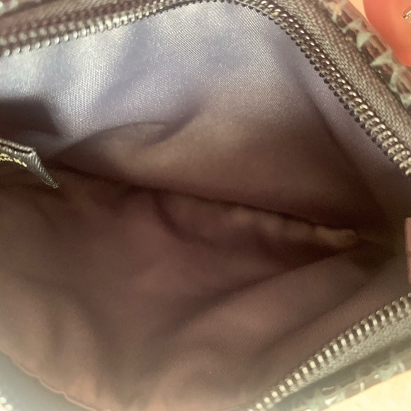 Coach Black Satin Runched Wristlet with Snakeskin Leather Trim - Picture 10 of 10